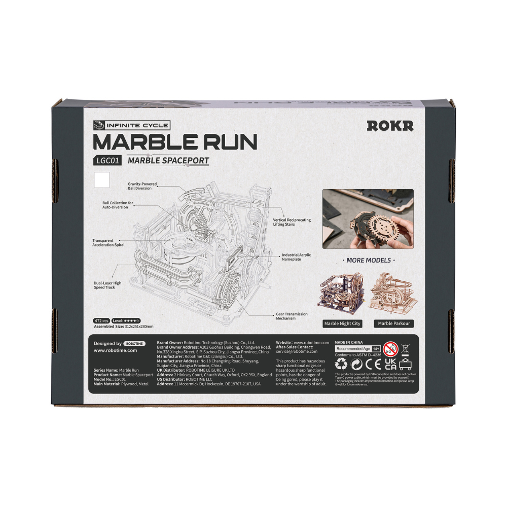 Marble Spaceport- 3D Wooden Puzzle
