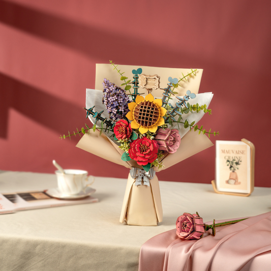 Wooden Flower Bouquet- 3D Puzzle