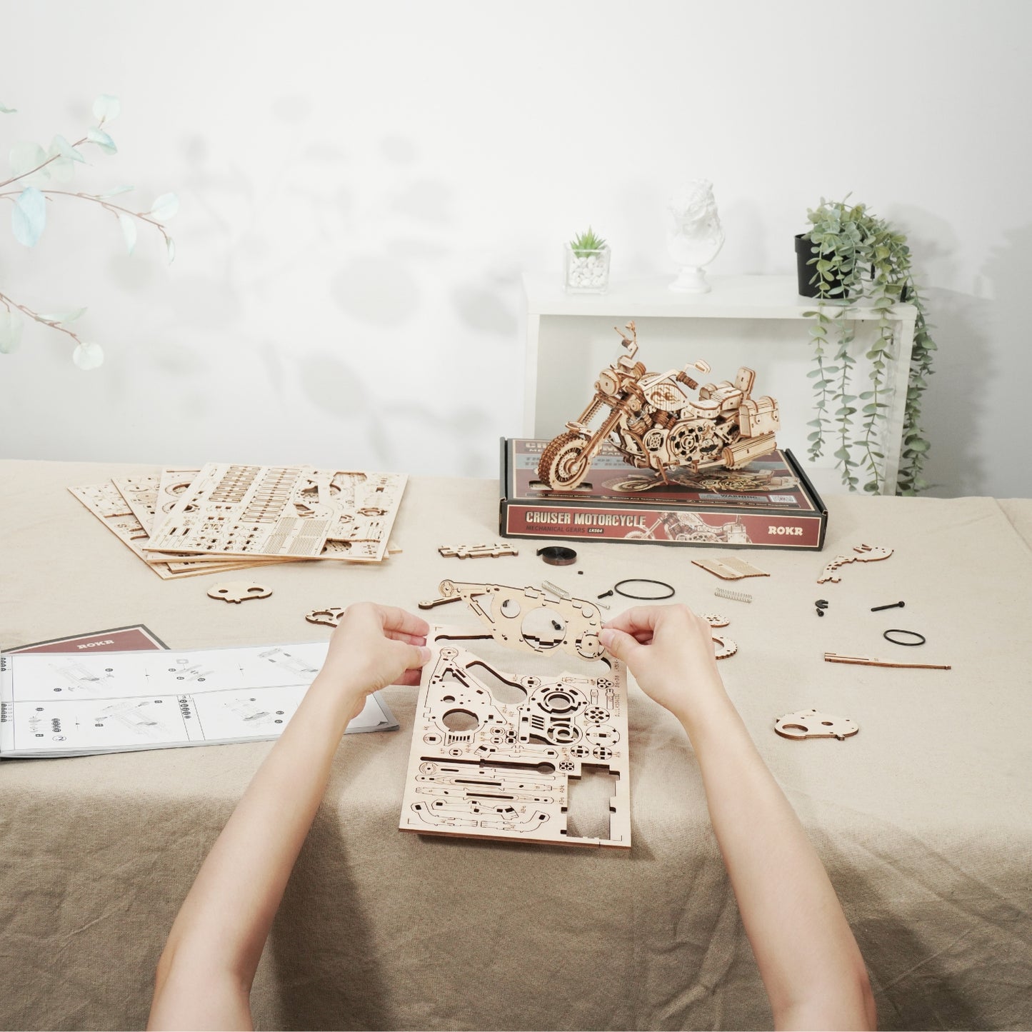 Cruiser Motorcycle- 3D Wooden Puzzle