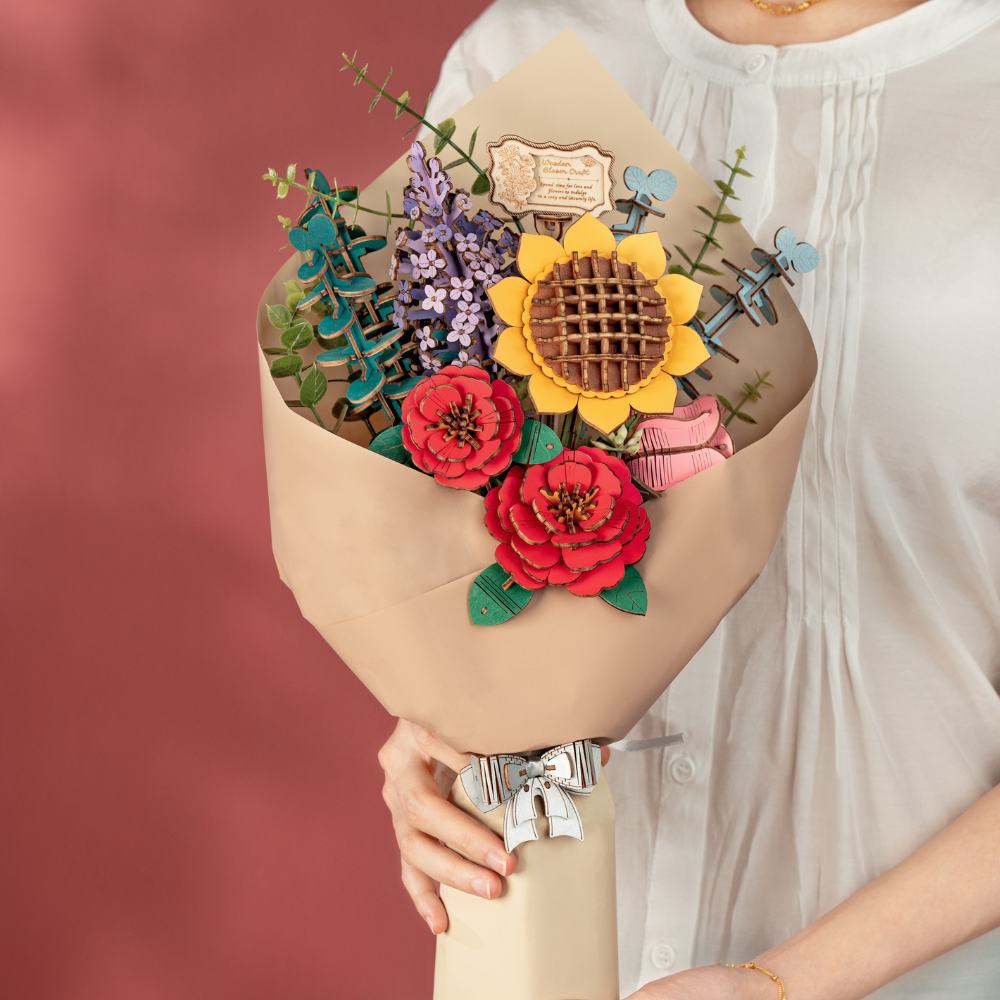Wooden Flower Bouquet- 3D Puzzle
