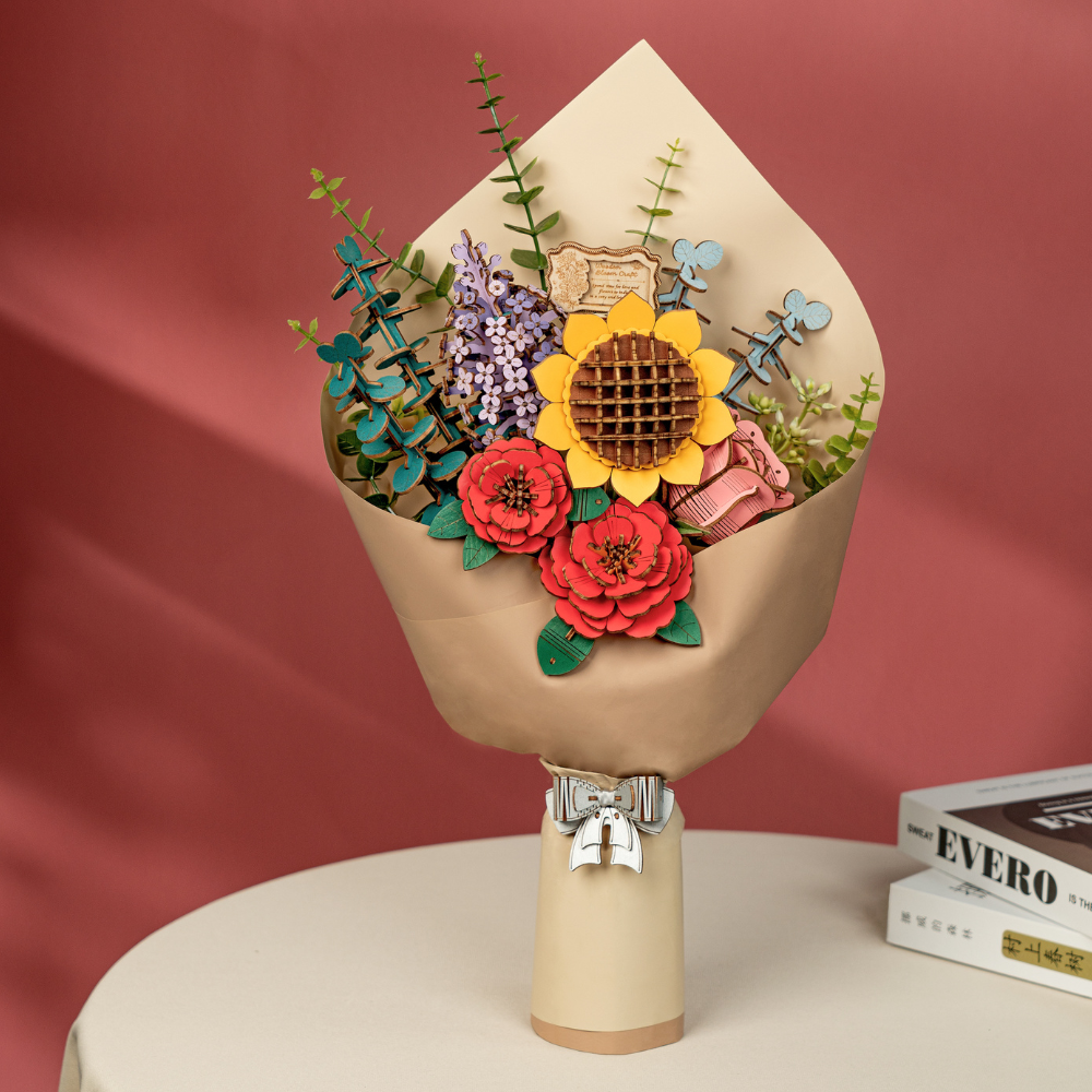 Wooden Flower Bouquet- 3D Puzzle