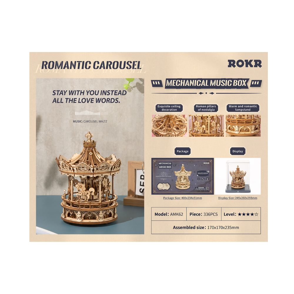 Romantic Carousel- 3D Mechanical Puzzle