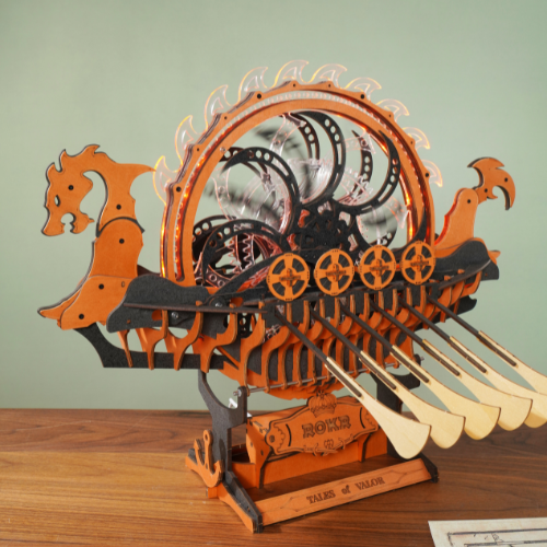 Viking Dragon Ship- 3D Wooden Puzzle