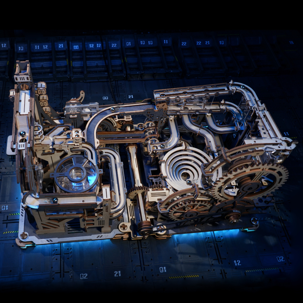 Marble Spaceport- 3D Wooden Puzzle