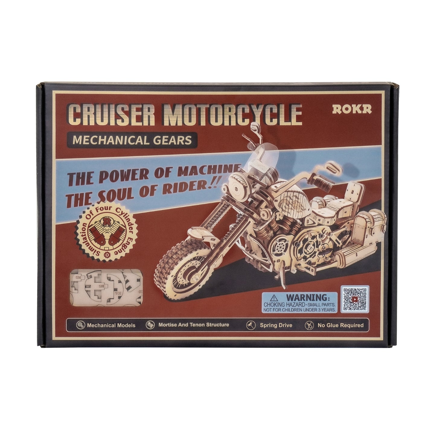 Cruiser Motorcycle- 3D Wooden Puzzle