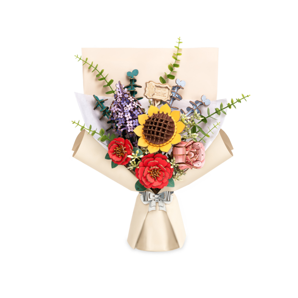 Wooden Flower Bouquet- 3D Puzzle