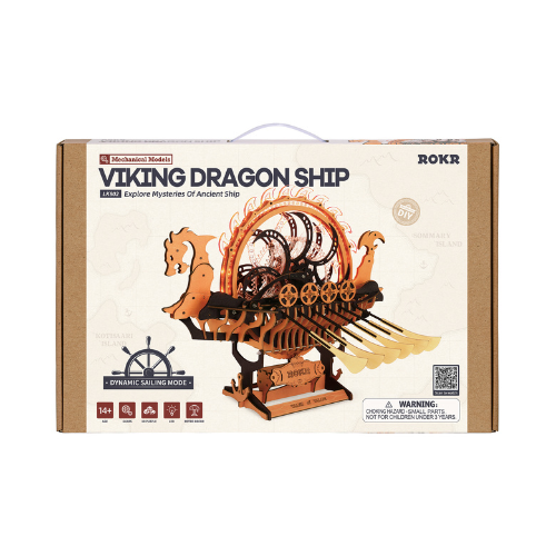 Viking Dragon Ship- 3D Wooden Puzzle