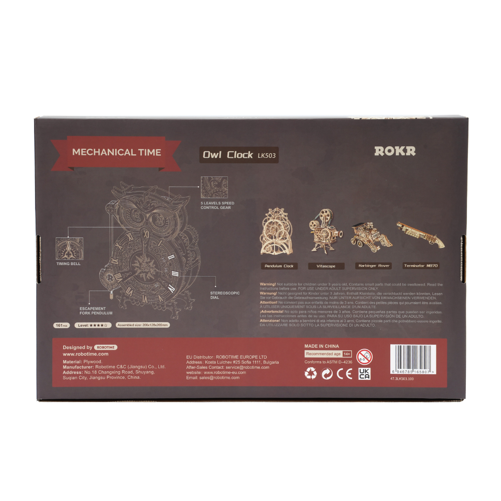 Owl Clock- 3D Puzzle