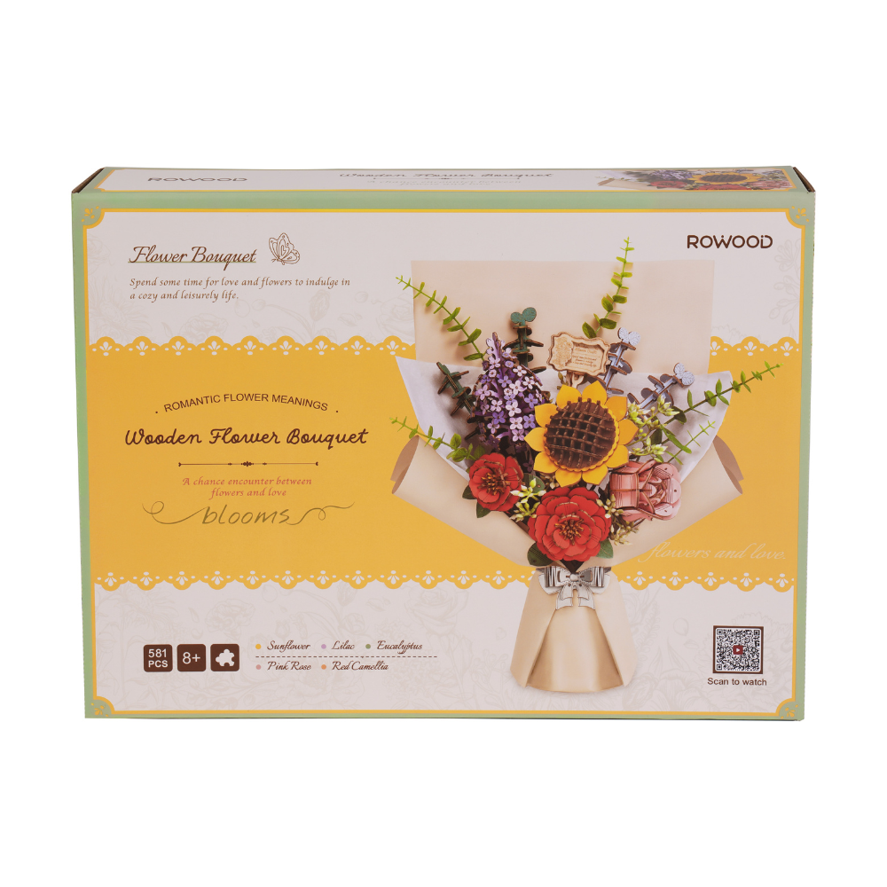 Wooden Flower Bouquet- 3D Puzzle