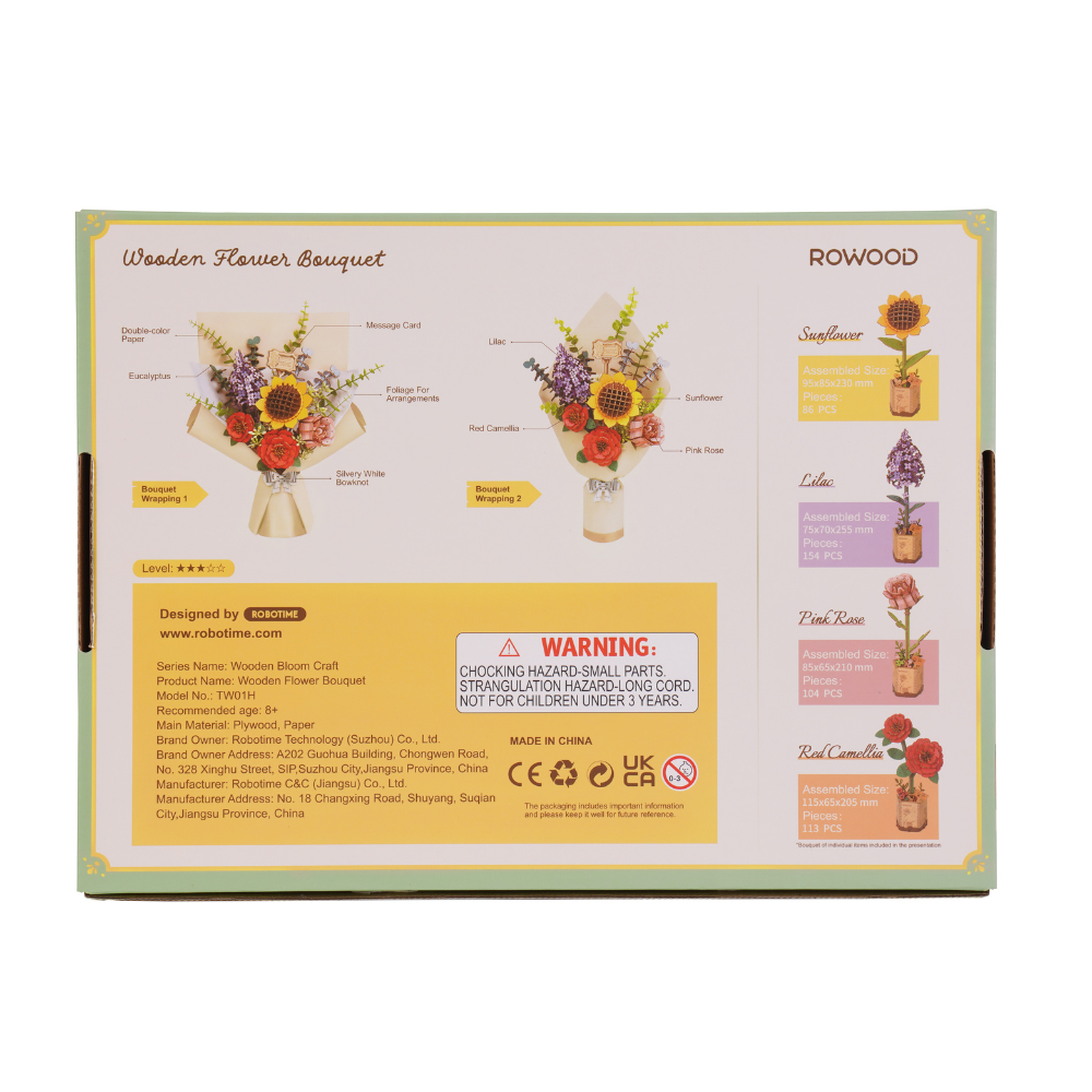 Wooden Flower Bouquet- 3D Puzzle