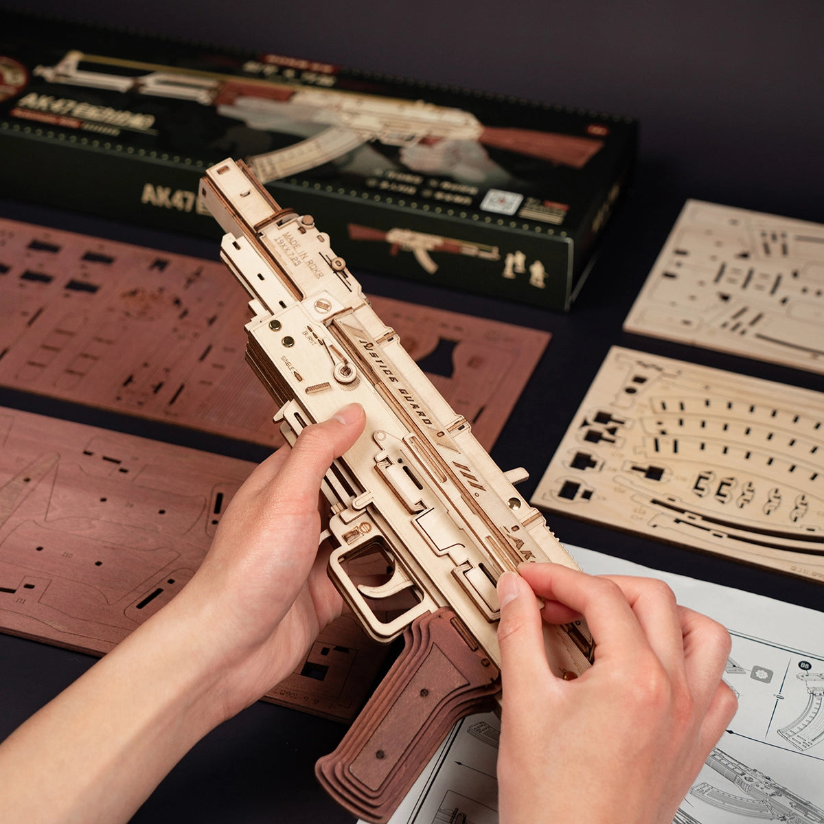 AK-47 Assault Rifle- 3D Wooden Puzzle