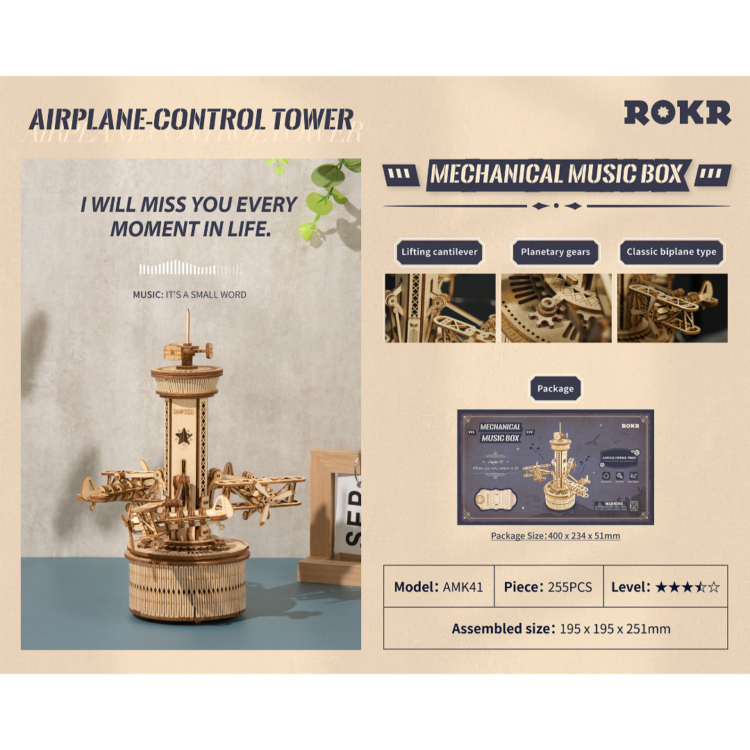 Airplane-Control Tower- 3D Puzzle