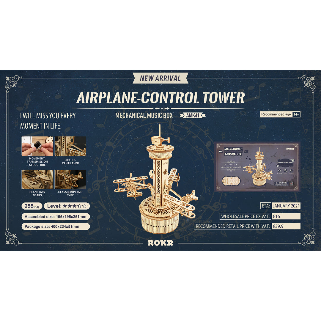 Airplane-Control Tower- 3D Puzzle