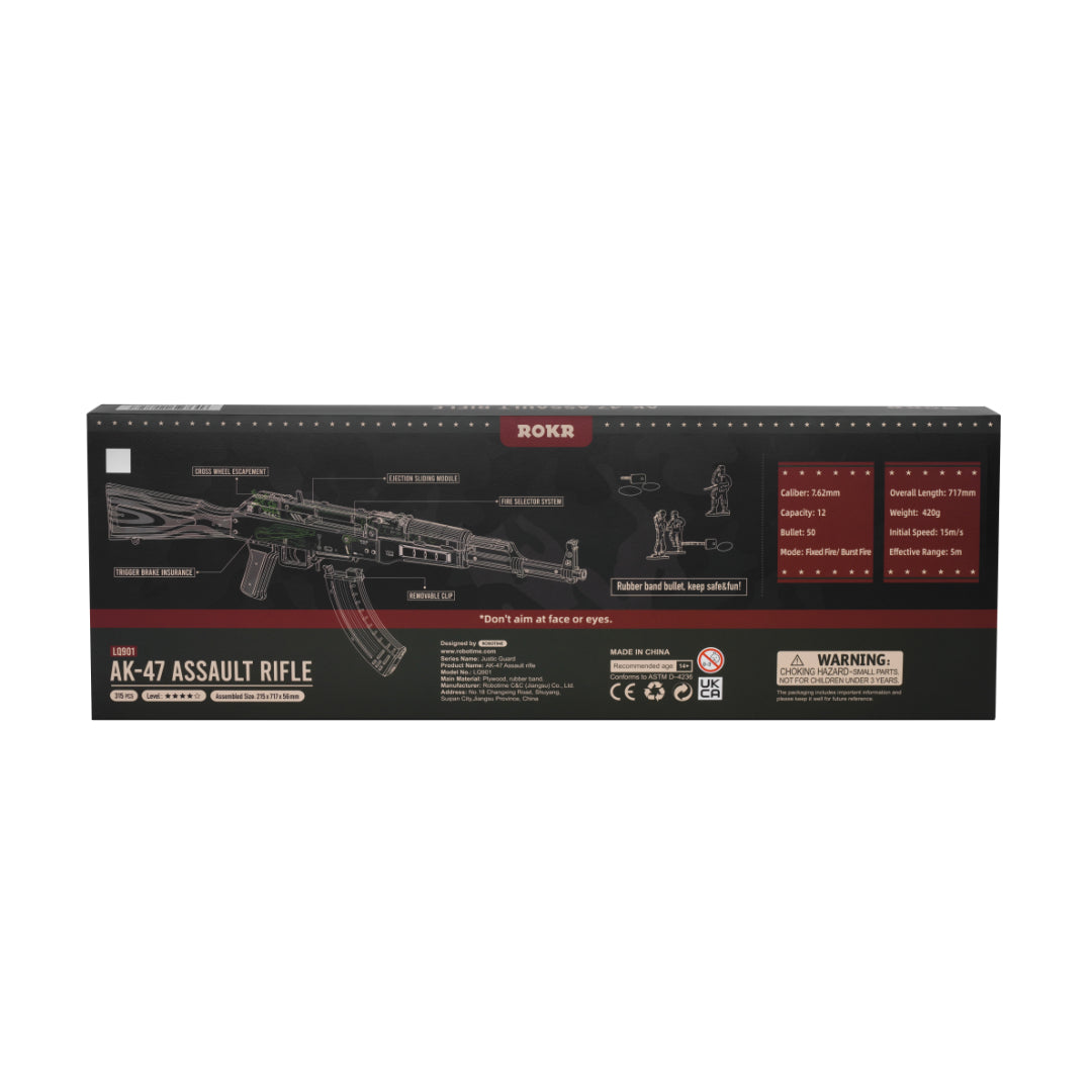AK-47 Assault Rifle- 3D Wooden Puzzle