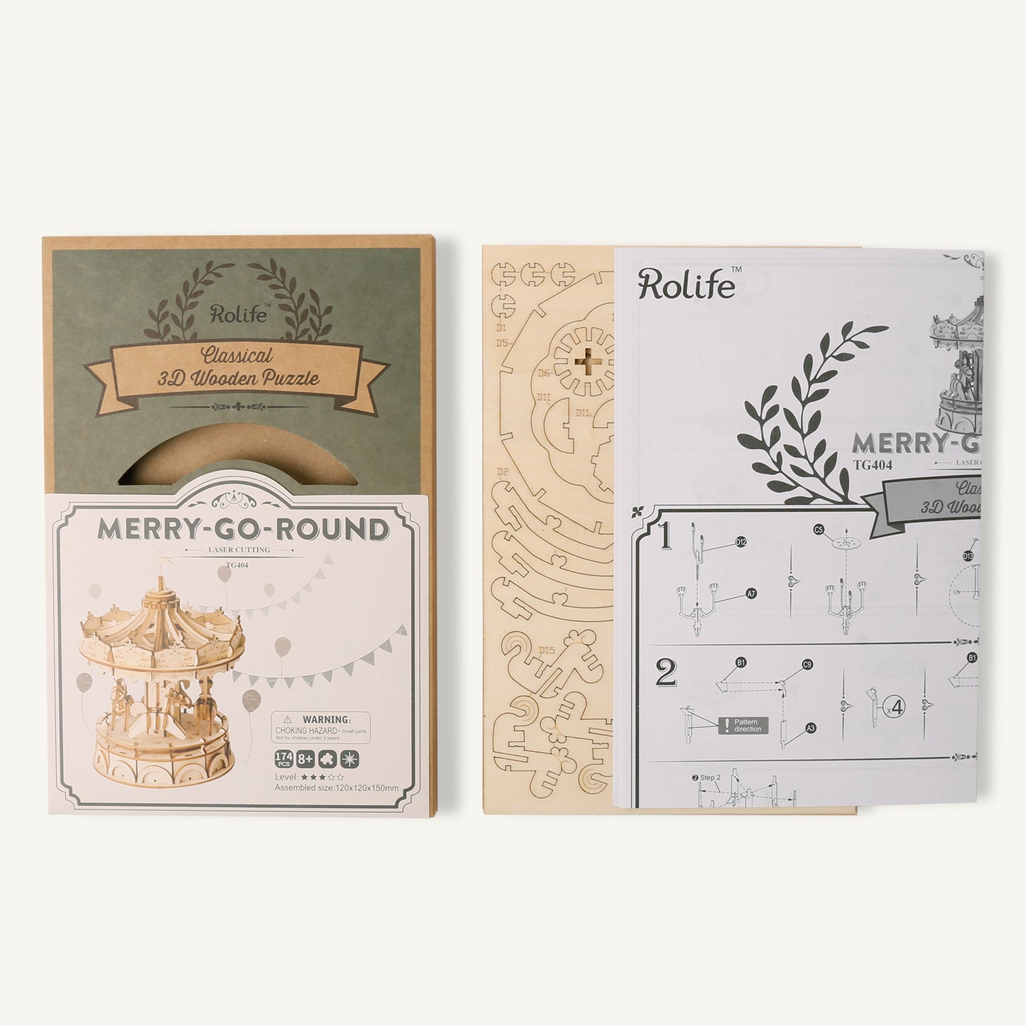Merry-Go-Round- 3D Wooden Puzzle