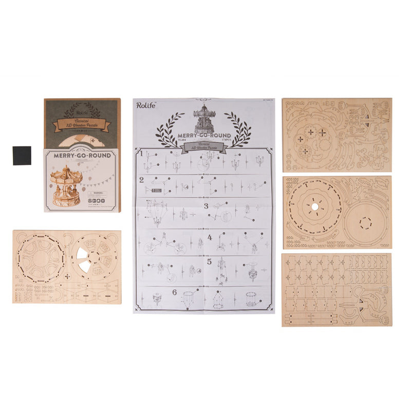 Merry-Go-Round- 3D Wooden Puzzle