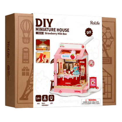 Strawberry Milk Box - 3D Puzzle