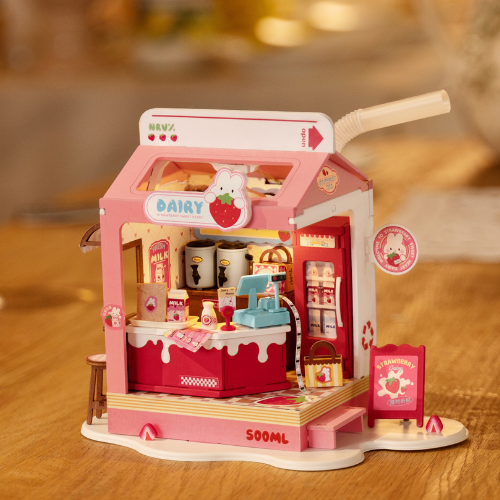Strawberry Milk Box - 3D Puzzle