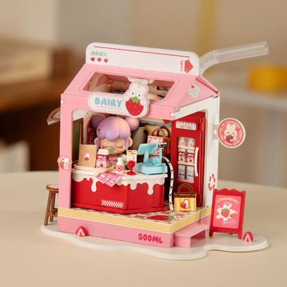 Strawberry Milk Box - 3D Puzzle