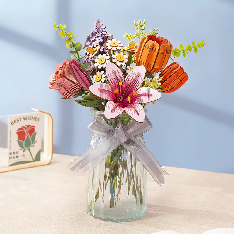 Pink Lily - 3D Wooden Puzzle