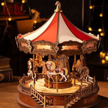 Classic Carousel- 3D Wooden Puzzle