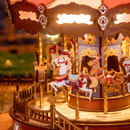 Classic Carousel- 3D Wooden Puzzle