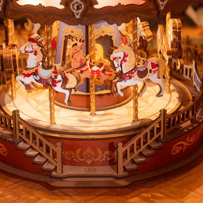 Classic Carousel- 3D Wooden Puzzle