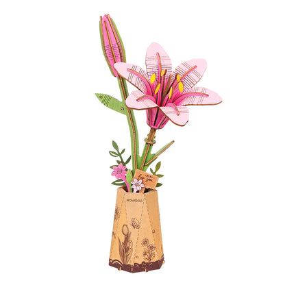 Pink Lily - 3D Wooden Puzzle