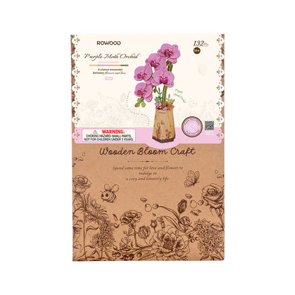 Puple Moth Orchid - 3D Wooden Puzzle