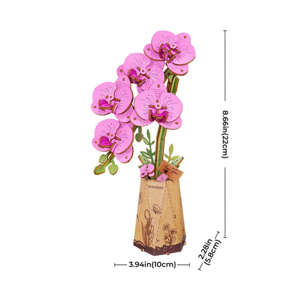 Puple Moth Orchid - 3D Wooden Puzzle