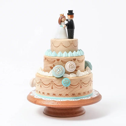 Three Tier Wedding Cake - Music Box
