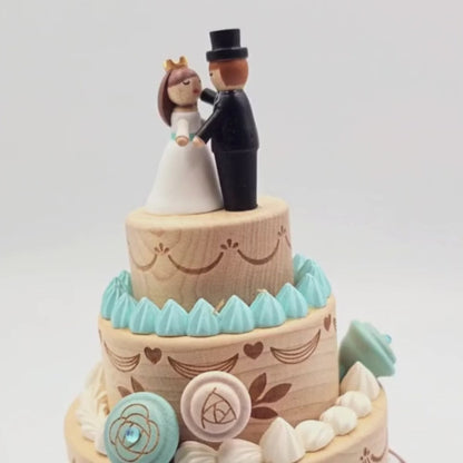 Three Tier Wedding Cake - Music Box