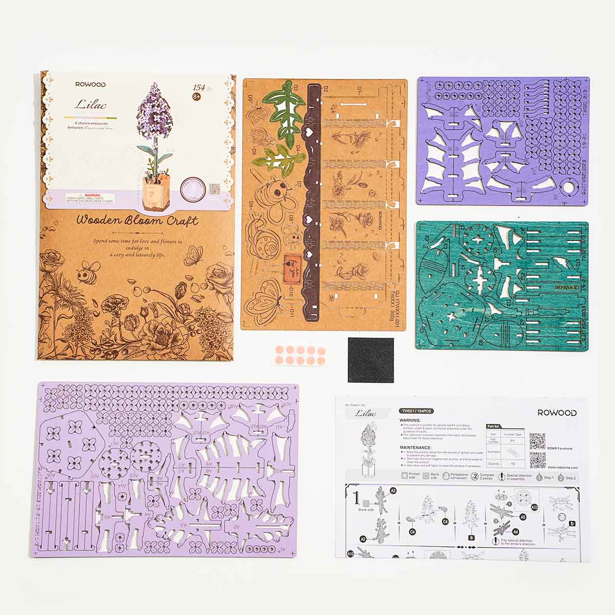 Lilac - 3D Wooden Puzzle