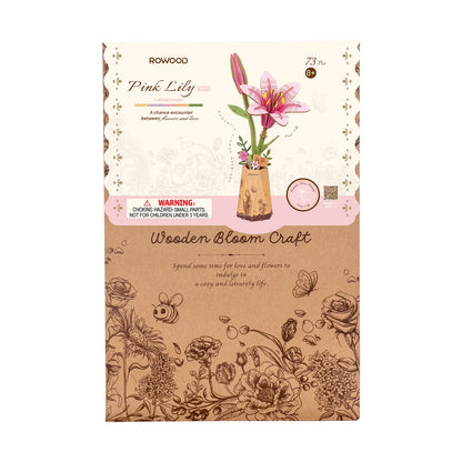 Pink Lily - 3D Wooden Puzzle